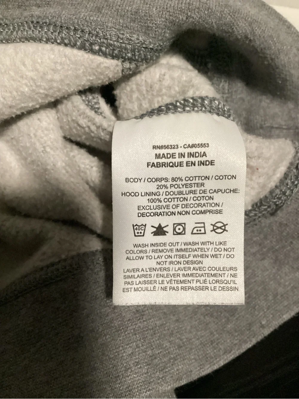 Nike Gray Crewneck Hoodie with White Swoosh